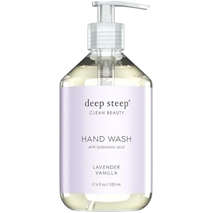 Deep Steep ARGAN OIL LIQUID HAND WASH, LAVENDER VANILLA, 17.6 FLUID OUNCE - Image 1